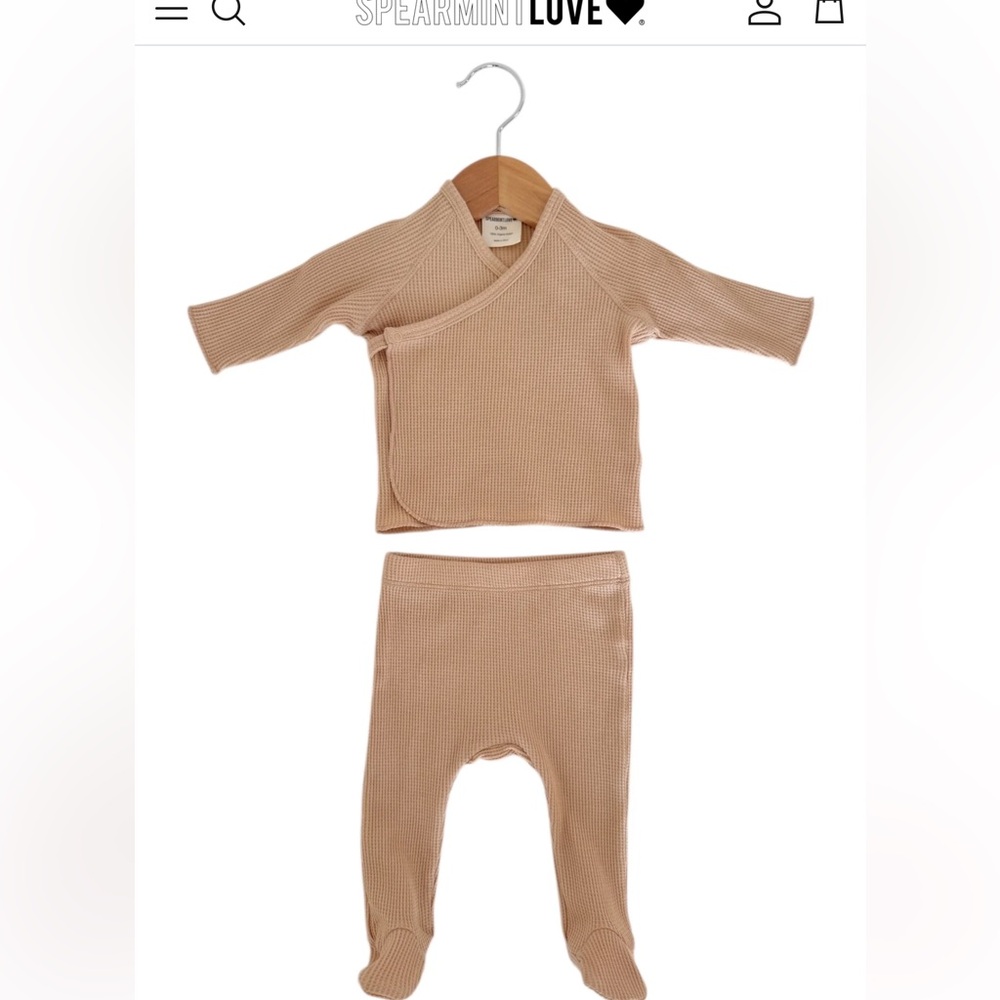 Spearmint Love Tan Kids Footie Set